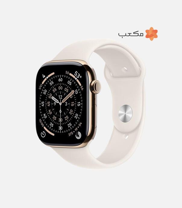 اپل واچ سری 11 تیتانیوم مدل 42 میلی متری GPS و Cellular با بند سیلیکونی