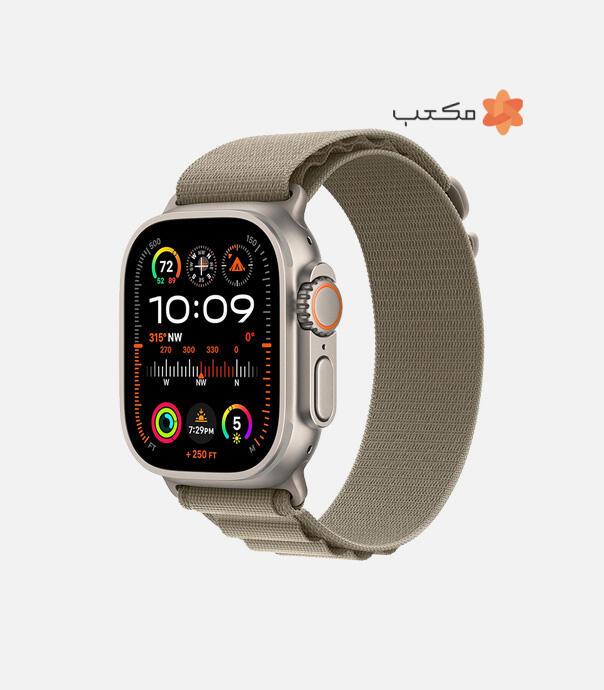 اپل واچ Ultra 2 مدل 49 میلی متری Natural Titanium Case با بند Alpine Loop