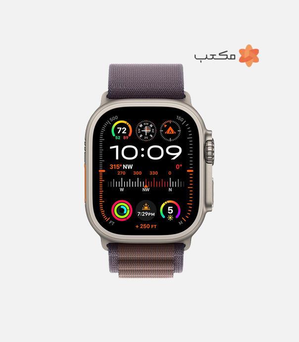 اپل واچ Ultra 2 مدل 49 میلی متری Natural Titanium Case با بند Alpine Loop