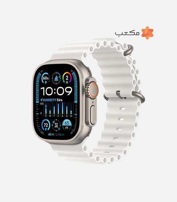 اپل واچ Ultra 2 مدل 49 میلی متری Natural Titanium Case با بند Ocean Loop
