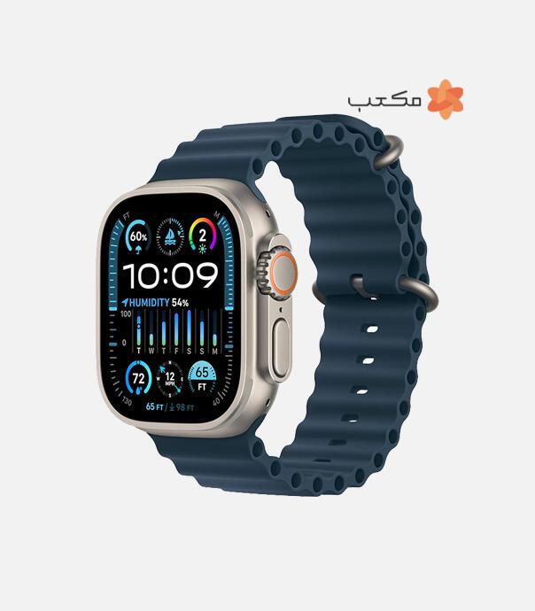 اپل واچ Ultra 2 مدل 49 میلی متری Natural Titanium Case با بند Ocean Loop