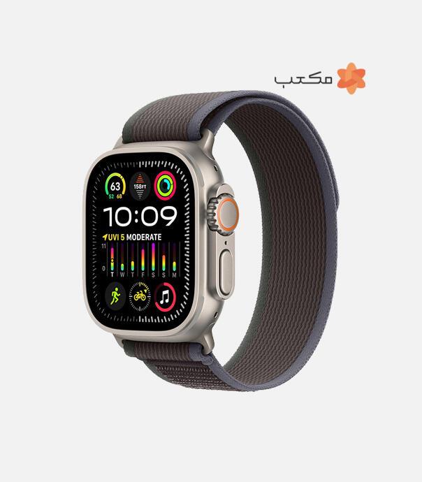 اپل واچ Ultra 2 مدل 49 میلی متری Natural Titanium Case با بند Trail Loop