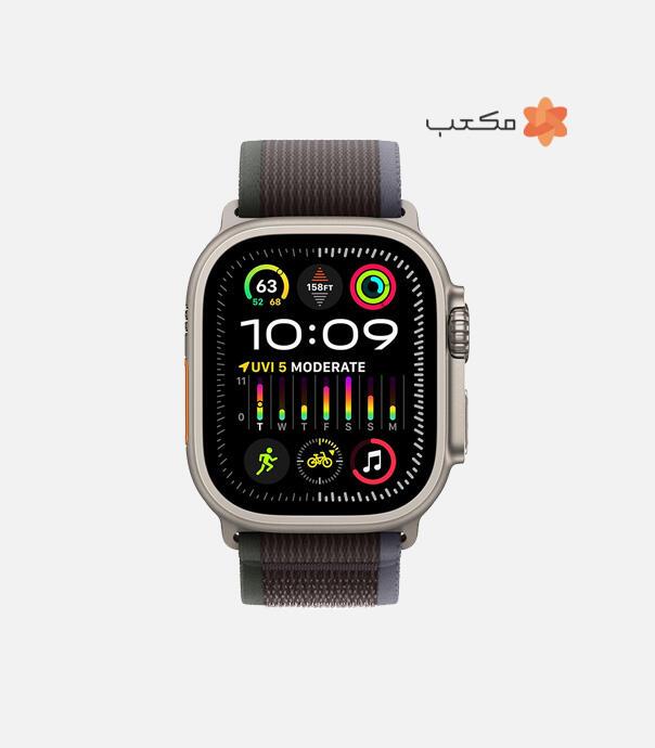 اپل واچ Ultra 2 مدل 49 میلی متری Natural Titanium Case با بند Trail Loop