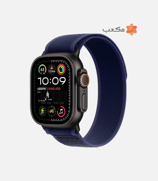 اپل واچ Ultra 2 مدل 49 میلی متری Black Titanium Case با بند Trail Loop