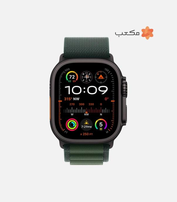 اپل واچ Ultra 2 مدل 49 میلی متری Black Titanium Case با بند Alpine Loop