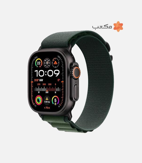 اپل واچ Ultra 2 مدل 49 میلی متری Black Titanium Case با بند Alpine Loop