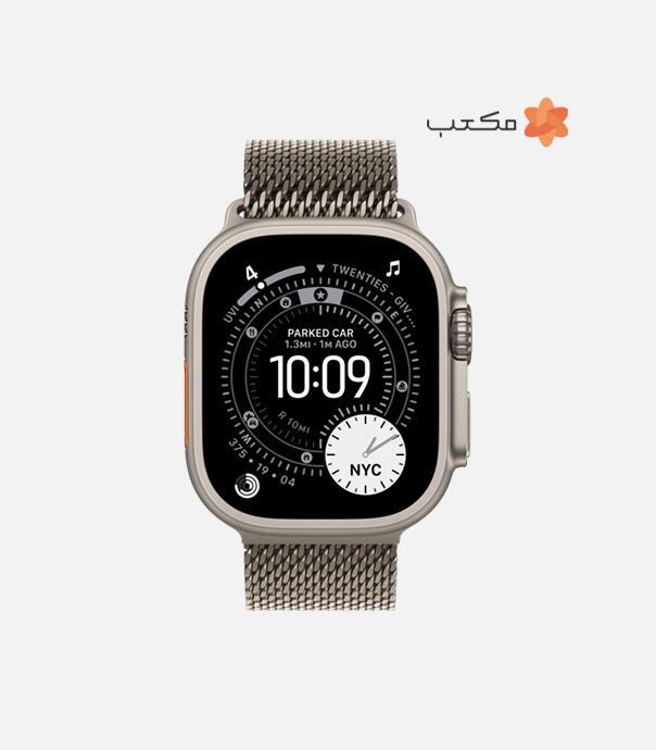 اپل واچ Ultra 3 مدل 49 میلی متری Natural Titanium Case با بند Milanese Loop