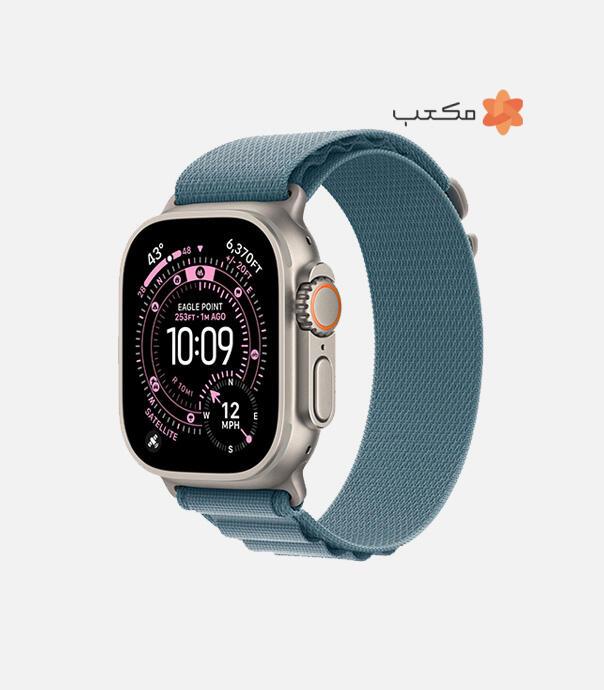 اپل واچ Ultra 3 مدل 49 میلی متری Natural Titanium Case با بند Alpine Loop