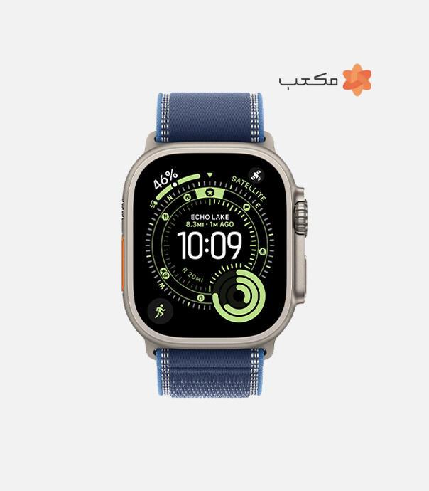 اپل واچ Ultra 3 مدل 49 میلی متری Natural Titanium Case با بند Trail Loop