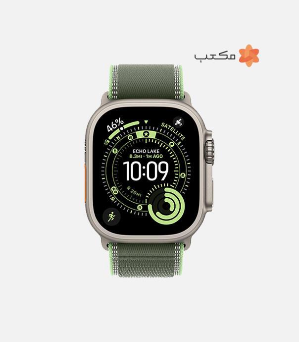 اپل واچ Ultra 3 مدل 49 میلی متری Natural Titanium Case با بند Trail Loop