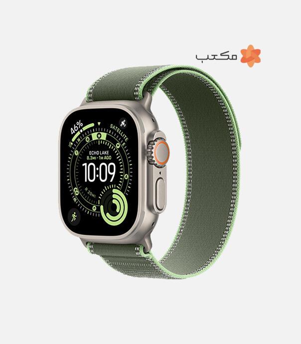 اپل واچ Ultra 3 مدل 49 میلی متری Natural Titanium Case با بند Trail Loop