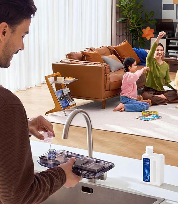 محلول تمیزکننده زمین مناسب جاروهای برقی و رباتیک دریم با (0.5 لیتری)