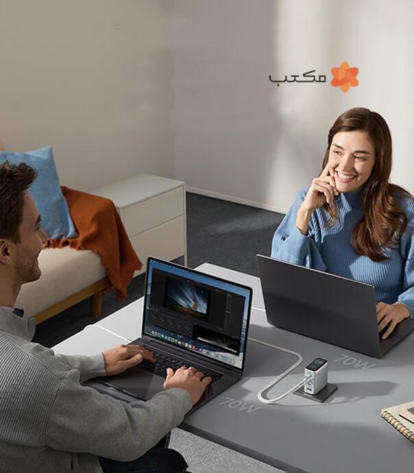 شارژر دیواری 140 وات انکر مدل  Anker Zolo 140W GaN 4 Port B2697