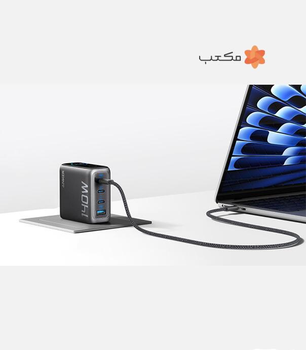 شارژر دیواری 140 وات انکر مدل  Anker Zolo 140W GaN 4 Port B2697