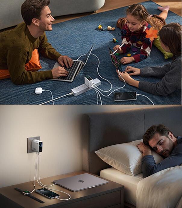 شارژر دیواری 140 وات انکر مدل  Anker Zolo 140W GaN 4 Port B2697