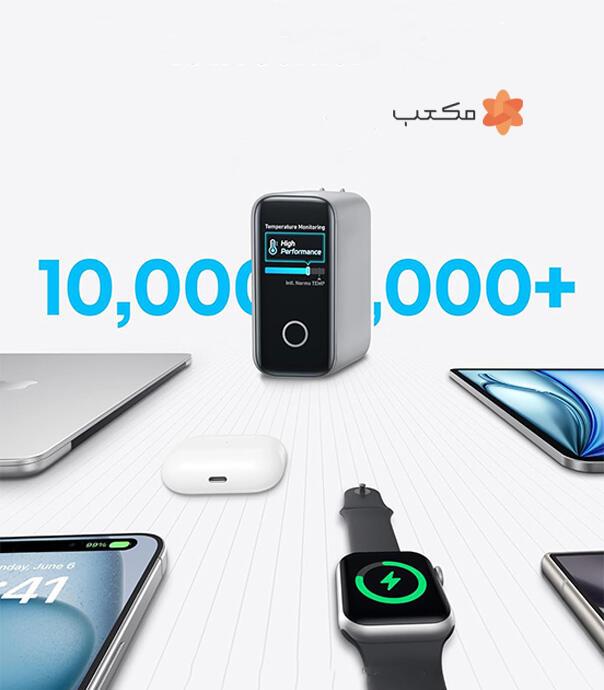 شارژر دیواری 140 وات انکر مدل  Anker Zolo 140W GaN 4 Port B2697