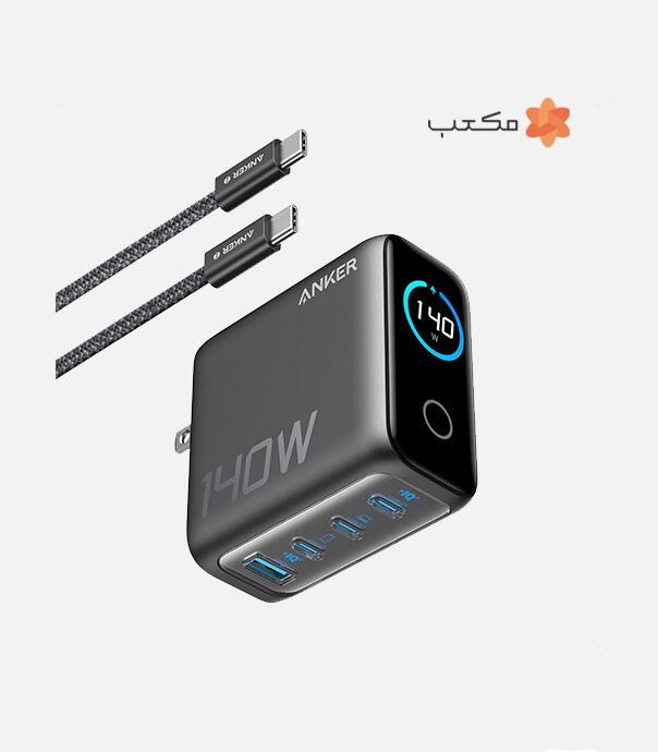 شارژر دیواری 140 وات انکر مدل  Anker Zolo 140W GaN 4 Port B2697