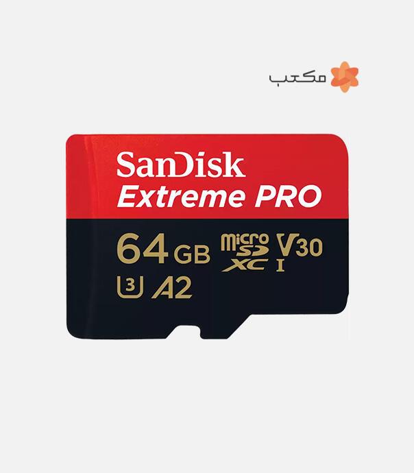 کارت حافظه SDXC سن دیسک مدل Extreme Pro کلاس 10 | استاندارد UHS-I U3 V30 | سرعت 200 مگابایت بر ثانیه | ظرفیت 64 گیگابایت