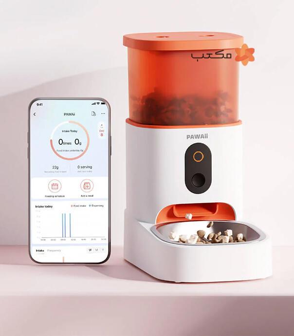 ظرف غذا حیوانات خانگی مدل PAWAii Smart Pet Feeder PAF01W-R