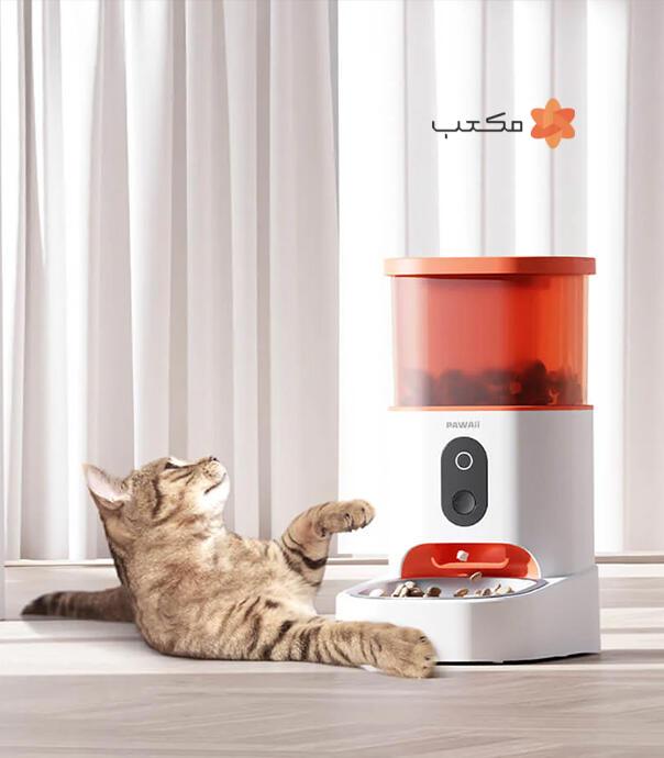 ظرف غذا حیوانات خانگی مدل PAWAii Smart Pet Feeder PAF01W-R