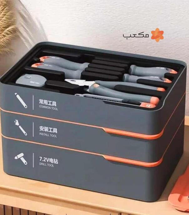 جعبه ابزار کامل همه کاره مدل چهار طبقه DELI مدل H1