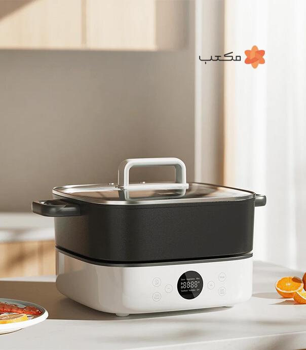 قابلمه چندکاره 6 لیتری شیائومی مدل Xiaomi Multifunctional Hot Pot Cooker 6L MEH01