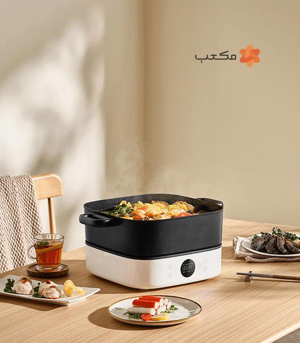 قابلمه چندکاره 6 لیتری شیائومی مدل Xiaomi Multifunctional Hot Pot Cooker 6L MEH01