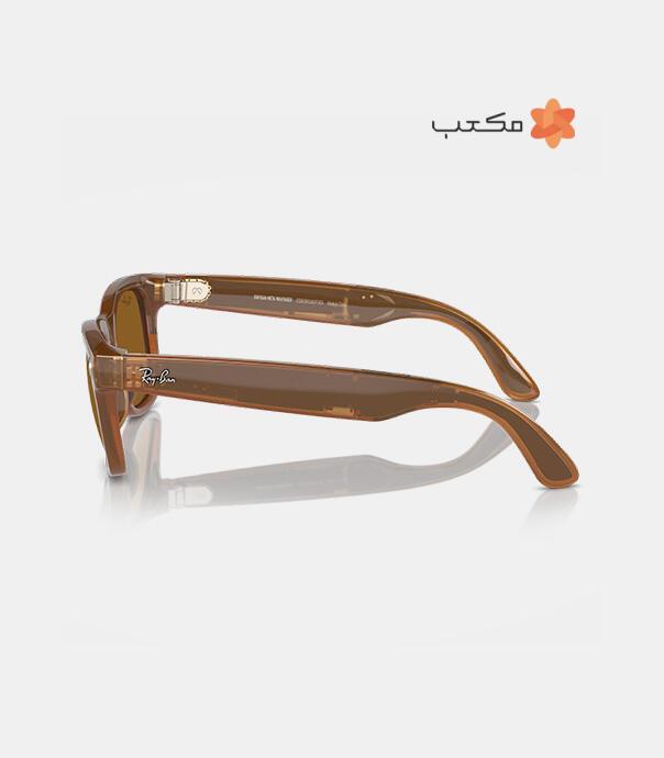 عینک هوشمند متا  Ray-Ban Meta WAYFARER RW4008 - رنگ فریم کاراملی براق - عدسی پلاریزه قهوه ای