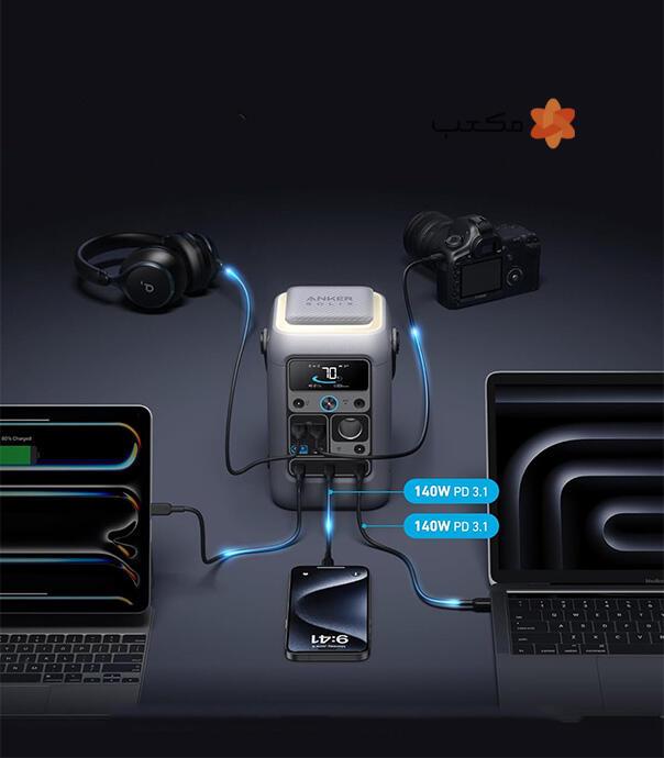 پاور استیشن انکر مدل Anker SOLIX C300 DC A1726 با ظرفیت 90000 میلی آمپر ساعت