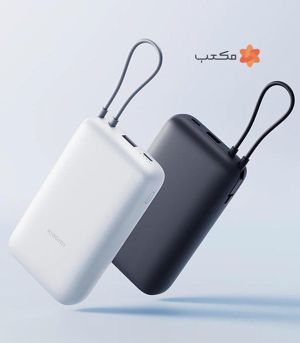 پاوربانک شیائومی مدل PB2020MI با کابل یکپارچه و ظرفیت 20000 میلی آمپر ساعت