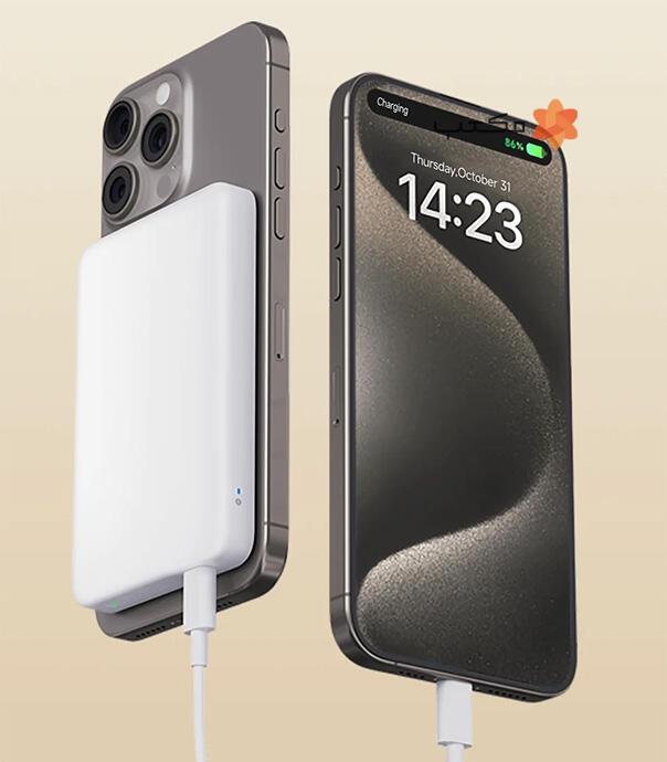 پاوربانک مغناطیسی شیائومی مدل WPB0507 با ظرفیت 5000 میلی آمپر ساعت