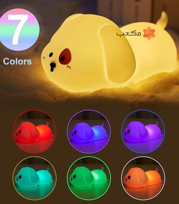چراغ خواب سیلیکونی سگ خوابیده مدل 206