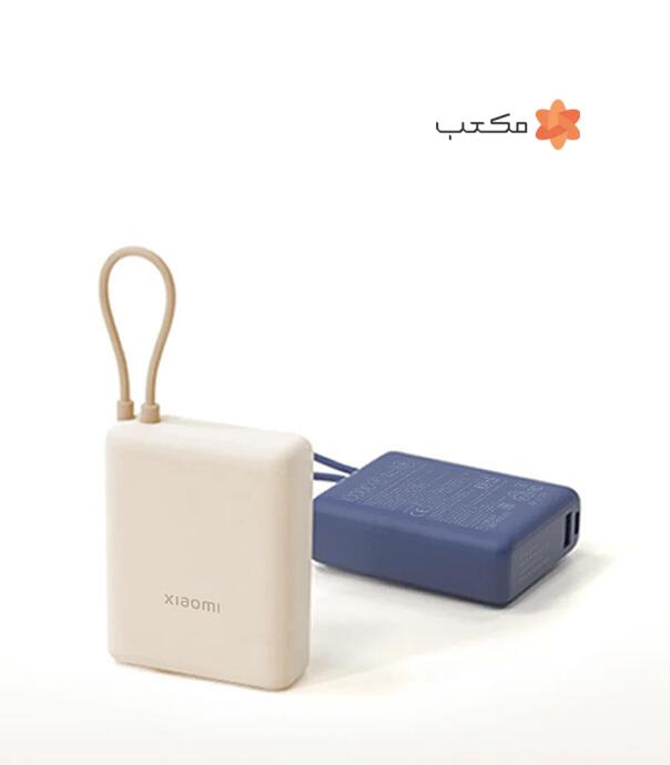 پاوربانک 33 وات شیائومی مدل PB1033MI با ظرفیت 10000 میلی آمپر ساعت و کابل یکپارچه